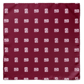 MAROON DIAMOND SILK SCARF & POCKET SQUARE SET